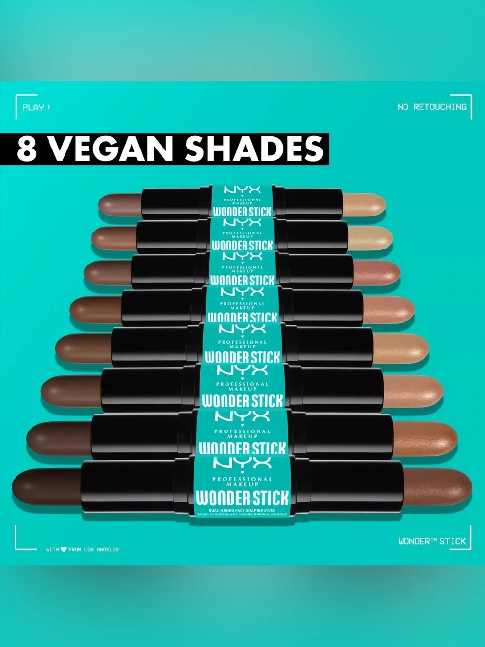 NYX Wonder Stick Cream Highlight & Contour Stick - Fair, NEW